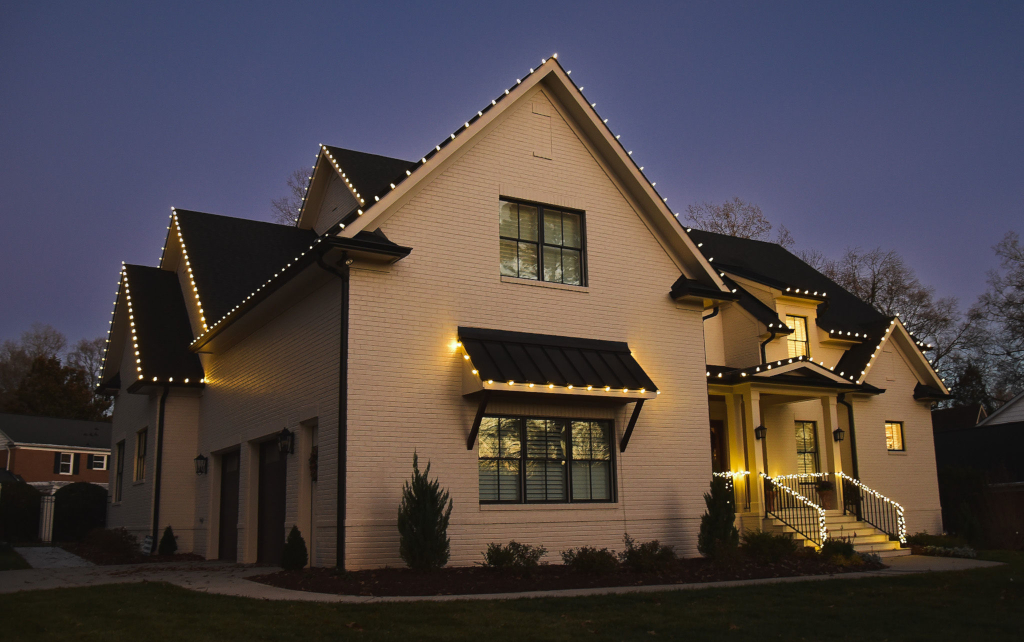 House Christmas Light Outline Installation by Charlotte's Best Christmas Lights in Charlotte, NC